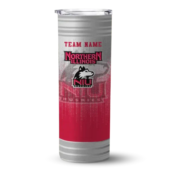custom northern illinois huskies swirl texture red skinny tumbler best selling
