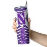 custom-northwestern-wildcats-camo-texture-purple-skinny-tumbler-best-selling.webp