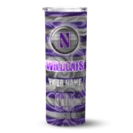 custom-northwestern-wildcats-patterned-waves-purple-skinny-tumbler-best-selling.webp