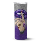 custom-northwestern-wildcats-sparkle-lips-purple-skinny-tumbler-best-selling.webp