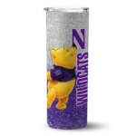 custom-northwestern-wildcats-winnie-the-pooh-purple-gray-skinny-tumbler-best-selling.webp