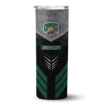 custom-ohio-bobcats-hexagon-honeycomb-green-black-skinny-tumbler-best-selling.webp
