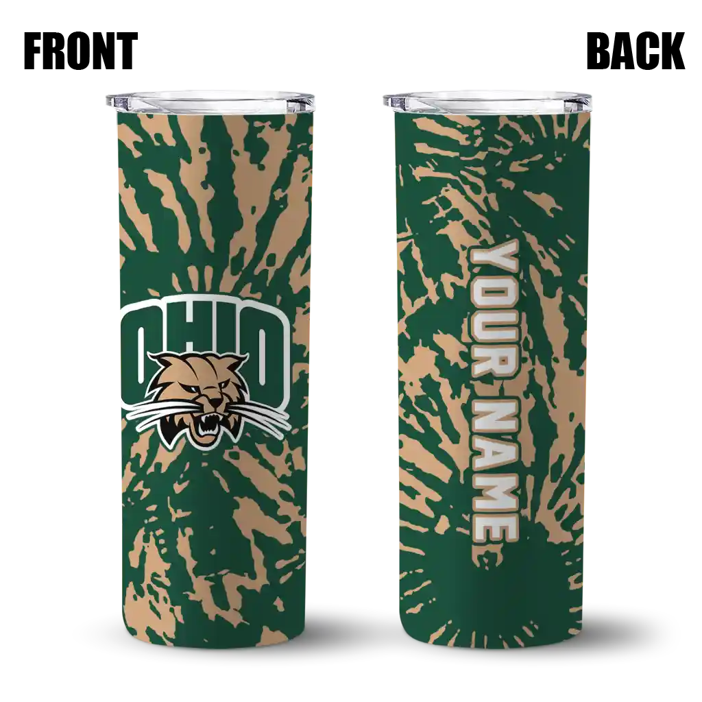 custom-ohio-bobcats-metallic-grid-green-skinny-tumbler-fashion-forward-1.webp