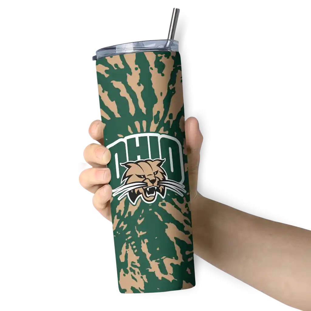 custom-ohio-bobcats-metallic-grid-green-skinny-tumbler-premium-grade-1.webp