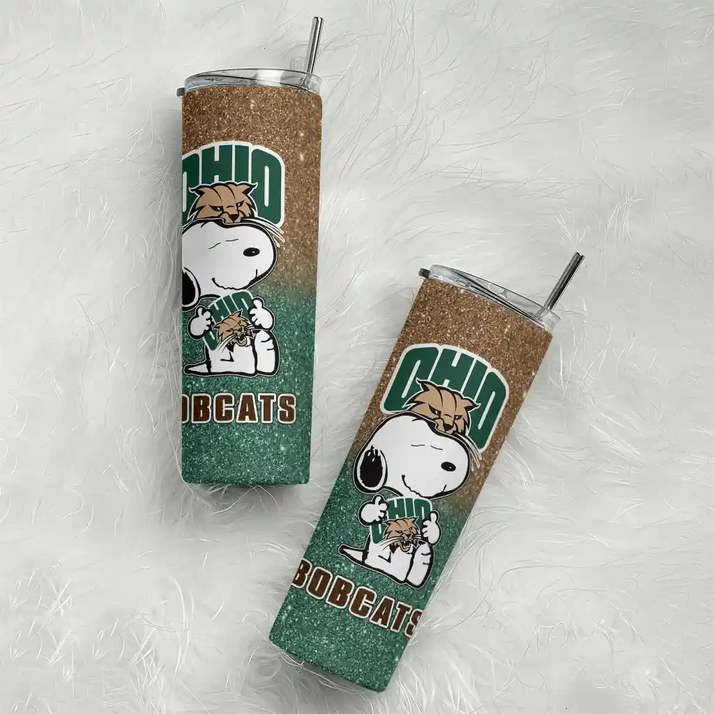 custom-ohio-bobcats-snoopy-attitude-green-skinny-tumbler-top-rated.webp