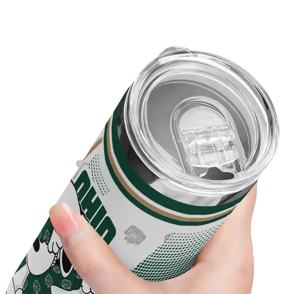 custom-ohio-bobcats-snoopy-dog-green-white-skinny-tumbler-high-quality.webp