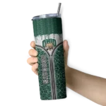 custom-ohio-bobcats-sparkle-drip-green-skinny-tumbler-best-selling-1.webp