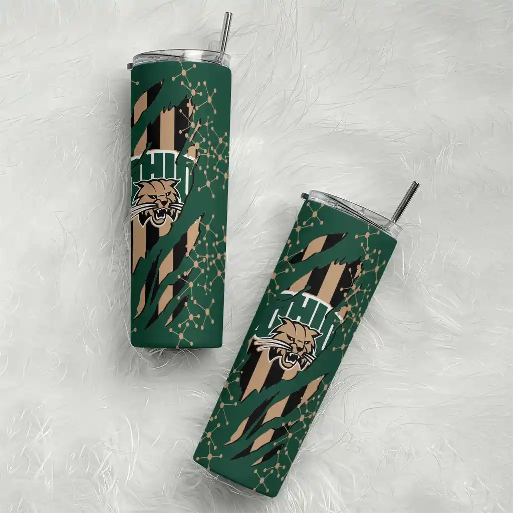 custom-ohio-bobcats-star-pop-green-black-skinny-tumbler-top-rated.webp