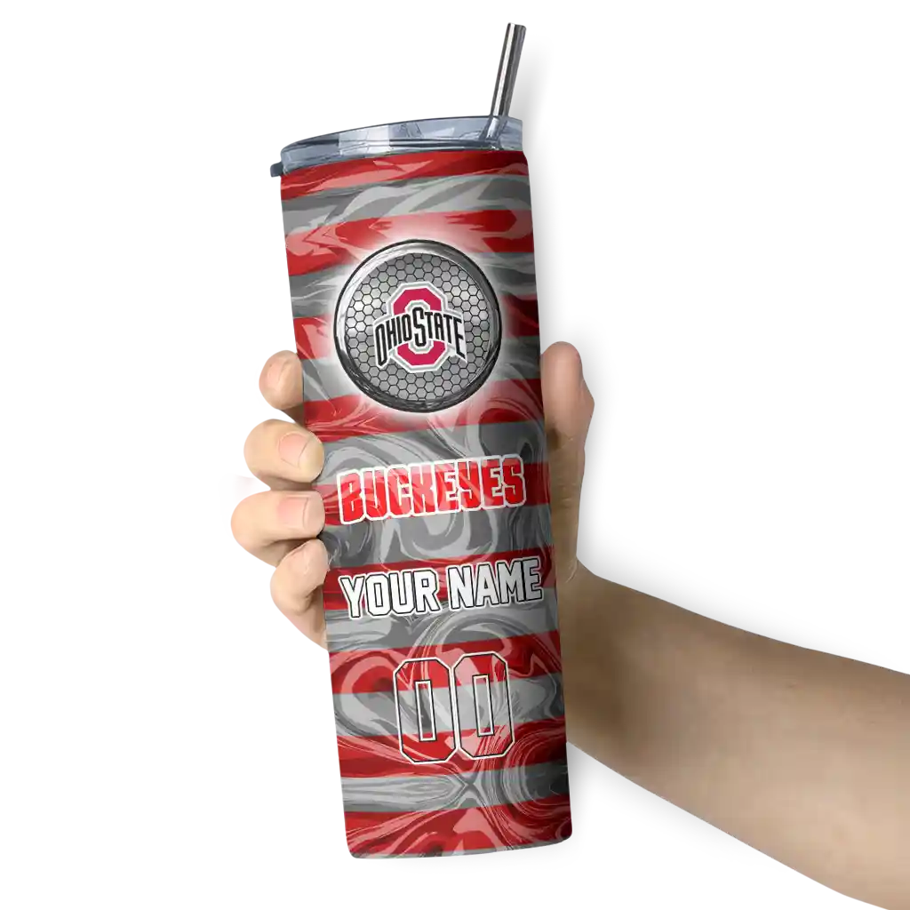 custom-ohio-state-buckeyes-patterned-waves-scarlet-skinny-tumbler-premium-grade.webp