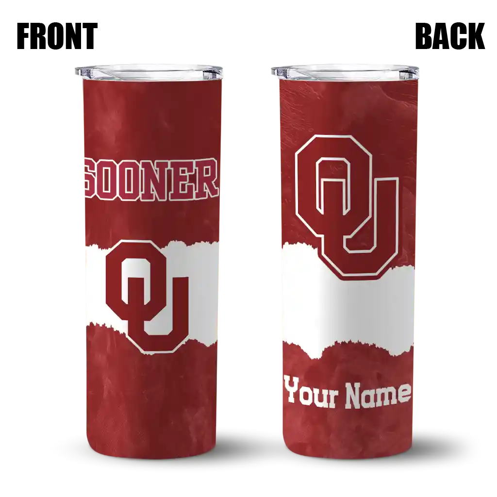 custom-oklahoma-sooners-torn-band-crimson-white-skinny-tumbler-fashion-forward.webp