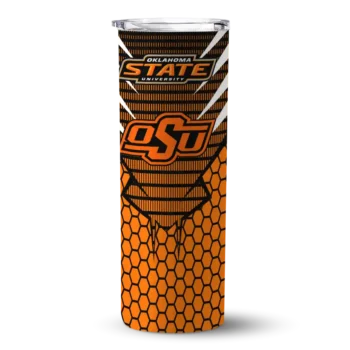 Oklahoma State Cowboys Tumber - Custom Chevron Stripes Skinny Orange