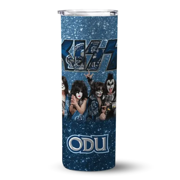 custom old dominion monarchs kiss band light blue skinny tumbler best selling