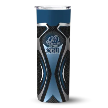 Custom Old Dominion Monarchs Superman Emblem Blue Black Skinny Tumbler