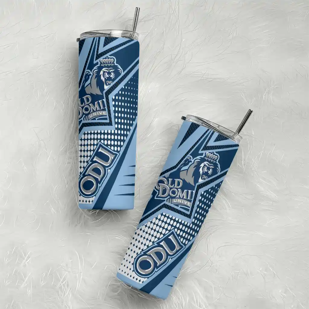 custom-old-dominion-monarchs-web-stripes-blue-white-skinny-tumbler-top-rated.webp