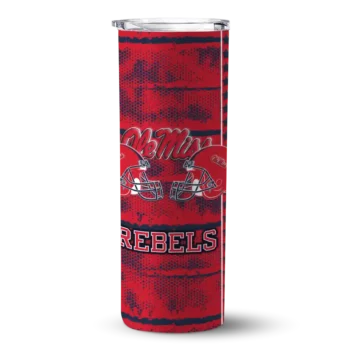 Custom Ole Miss Rebels Chevron Patch Red Skinny Tumbler