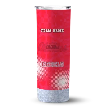 Ole Miss Rebels Tumber - Custom Starburst Tiles Skinny Red