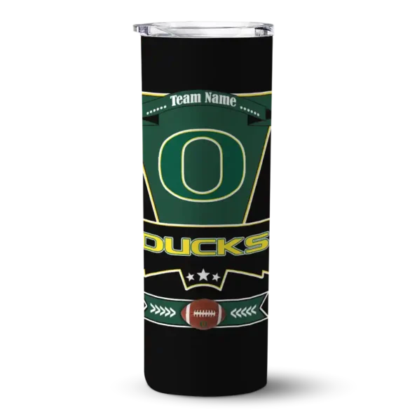 custom oregon ducks helmet belt green black skinny tumbler best selling 2