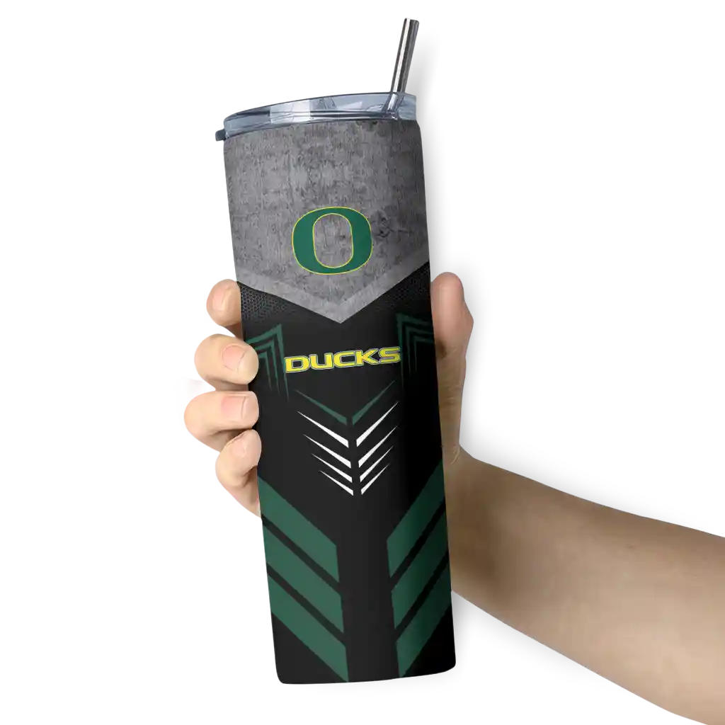 custom-oregon-ducks-hexagon-honeycomb-green-black-skinny-tumbler-premium-grade.webp