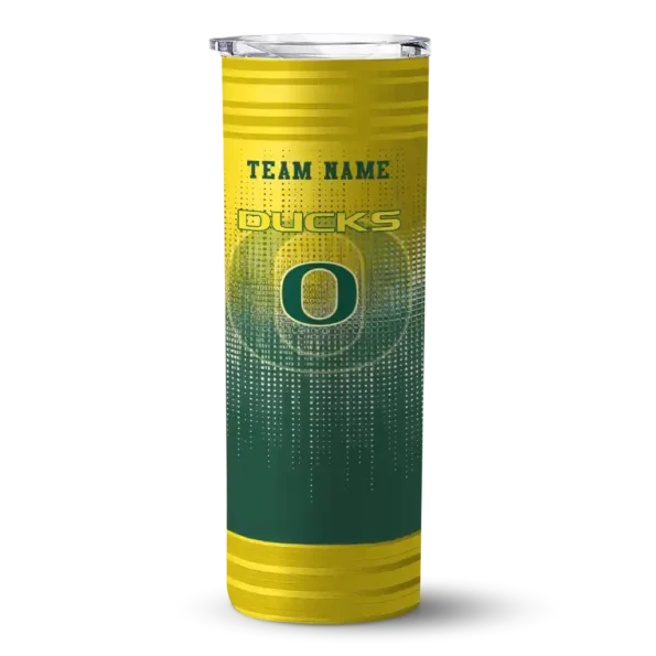 custom oregon ducks swirl texture green skinny tumbler best selling