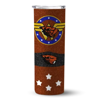 Custom Oregon State Beavers Star Cluster Orange Skinny Tumbler