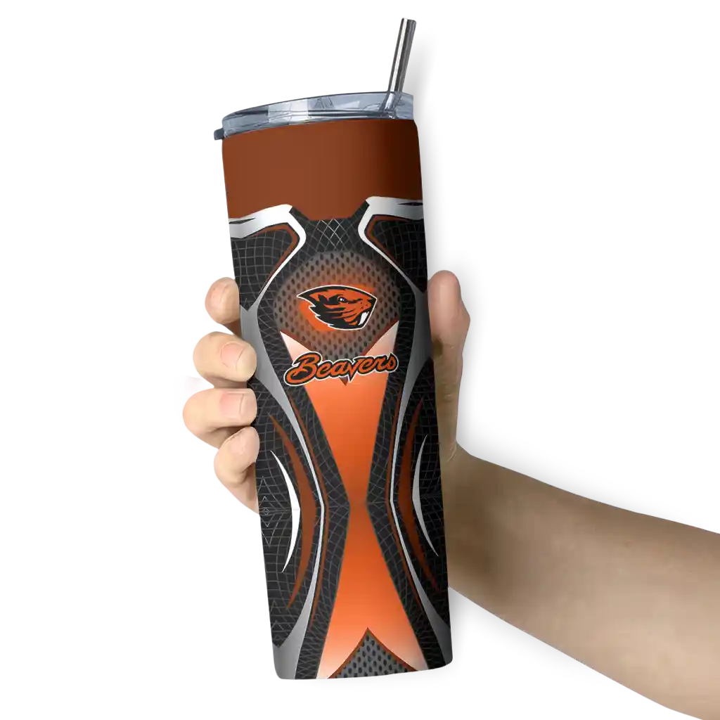 custom-oregon-state-beavers-superman-emblem-orange-black-skinny-tumbler-premium-grade.webp