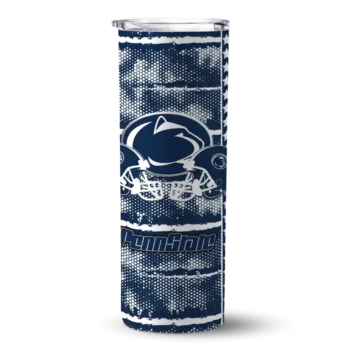 Custom Penn State Nittany Lions Chevron Patch Blue Skinny Tumbler