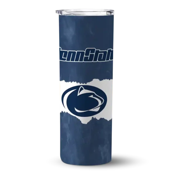 custom penn state nittany lions torn band blue white skinny tumbler best selling