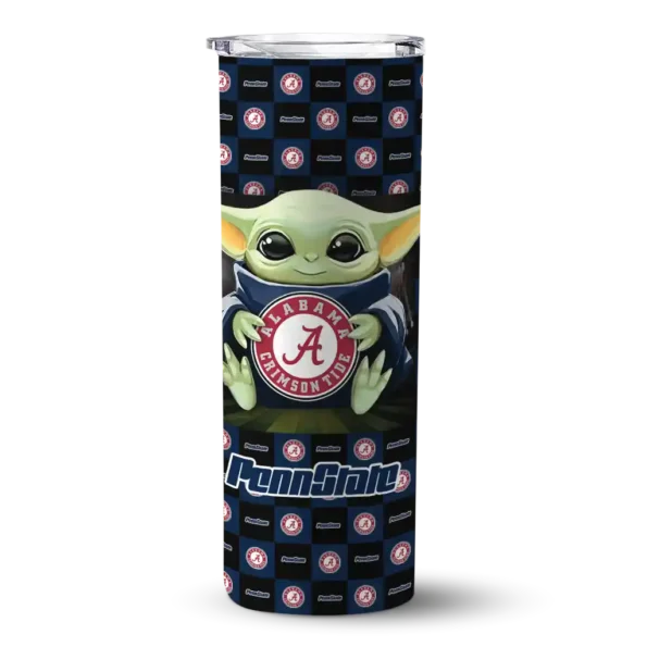 custom penn state nittany lions yoda cozy blue black skinny tumbler best selling