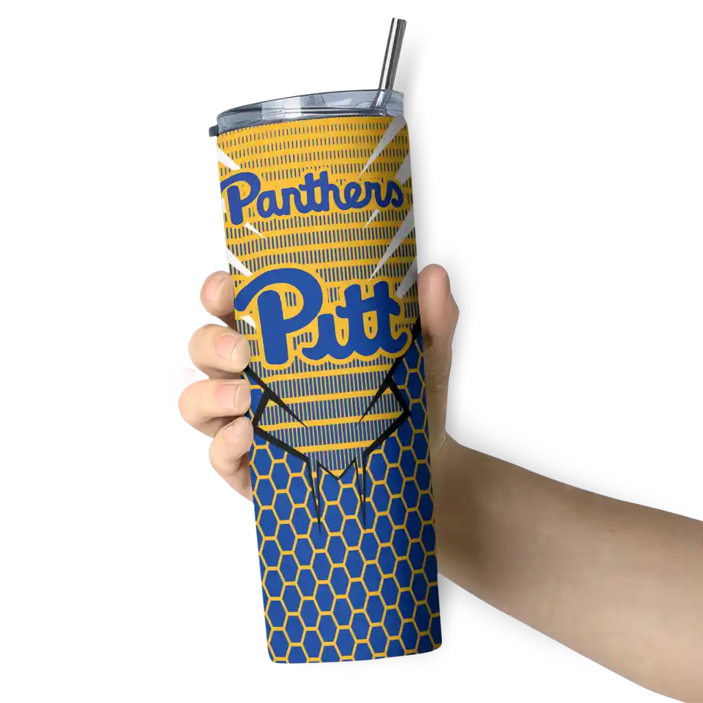 custom-pittsburgh-panthers-chevron-stripes-royal-blue-skinny-tumbler-premium-grade-1.webp