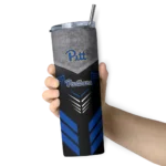 custom-pittsburgh-panthers-hexagon-honeycomb-royal-blue-black-skinny-tumbler-best-selling.webp