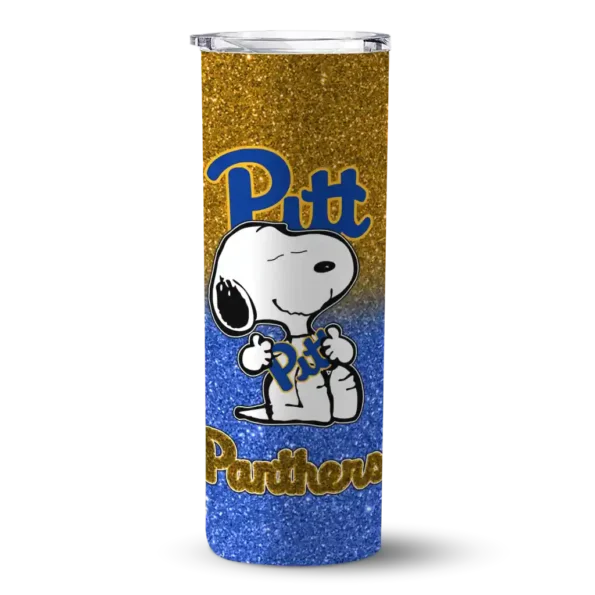 custom pittsburgh panthers snoopy attitude royal blue skinny tumbler best selling