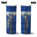 custom-pittsburgh-panthers-sparkle-drip-royal-blue-skinny-tumbler-best-selling.webp