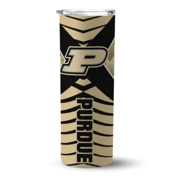 Custom Purdue Boilermakers Camo Texture Gold Skinny Tumbler