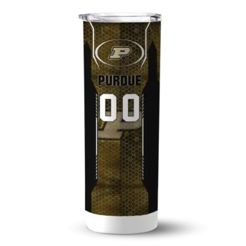 Custom Purdue Boilermakers Stacked Diamond Gold Skinny Tumbler