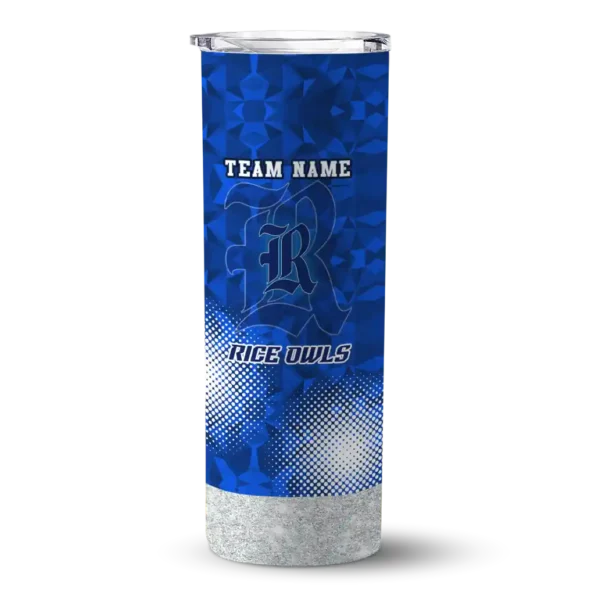 custom rice owls starburst tiles navy blue skinny tumbler best selling