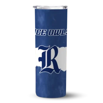 Custom Rice Owls Torn Band Navy Blue White Skinny Tumbler