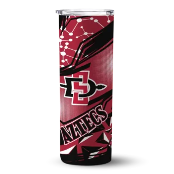 Custom San Diego State Aztecs Helmet Clash Red Skinny Tumbler