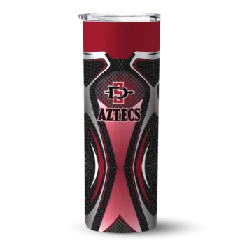 Custom San Diego State Aztecs Superman Emblem Red Black Skinny Tumbler
