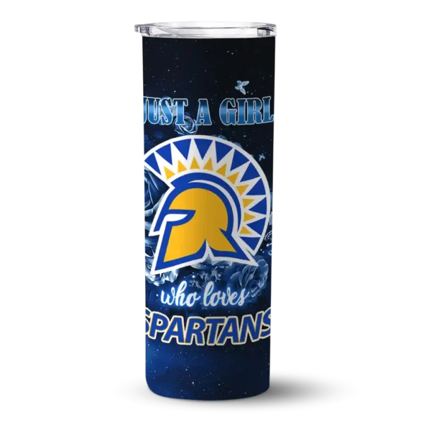 custom san jose state spartans rose romance blue black skinny tumbler best selling