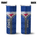 custom-smu-mustangs-sparkle-drip-blue-skinny-tumbler-best-selling.webp