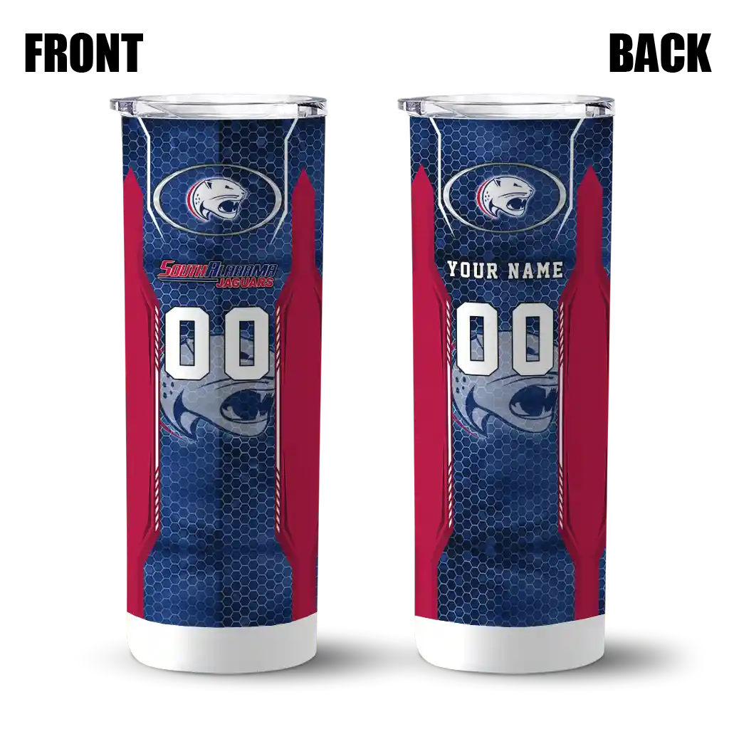 custom-south-alabama-jaguars-stacked-diamond-blue-skinny-tumbler-fashion-forward.webp