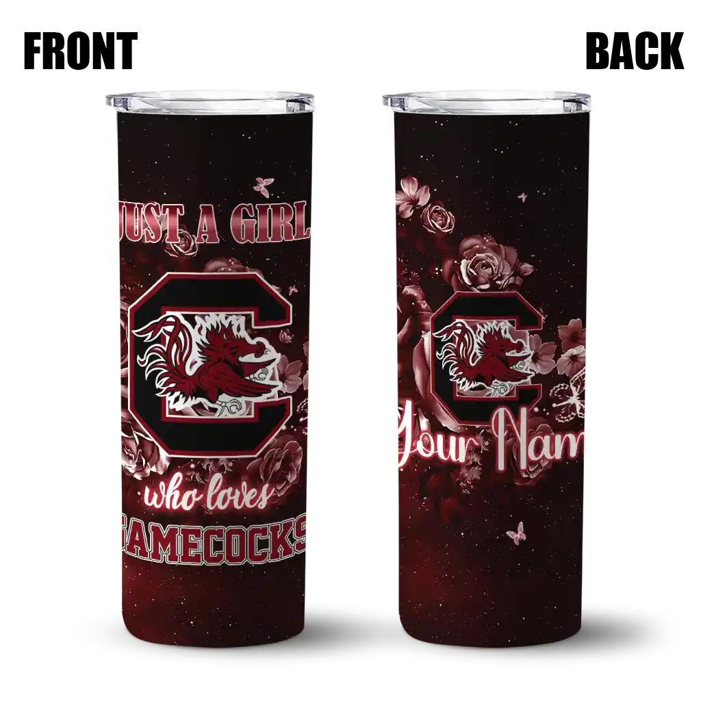 custom-south-carolina-gamecocks-rose-romance-garnet-black-skinny-tumbler-fashion-forward.webp