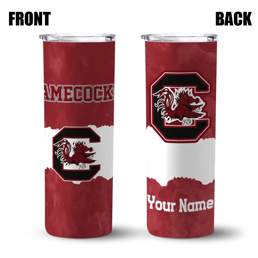 custom-south-carolina-gamecocks-torn-band-garnet-white-skinny-tumbler-fashion-forward.webp