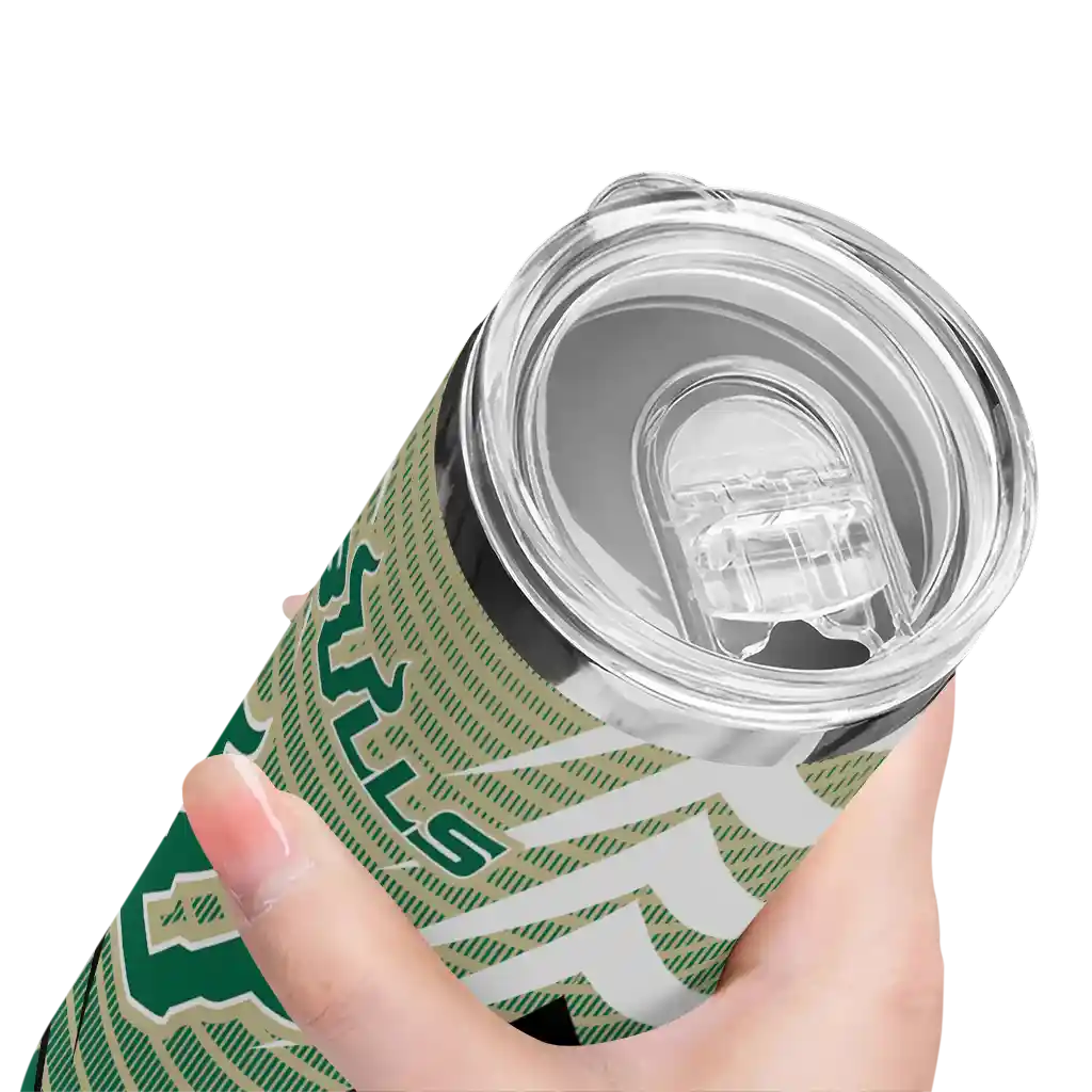 custom-south-florida-bulls-chevron-stripes-green-skinny-tumbler-high-quality.webp