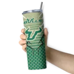custom-south-florida-bulls-chevron-stripes-green-skinny-tumbler-best-selling.webp