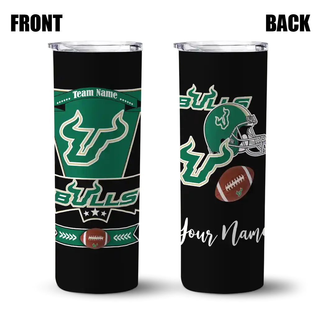 custom-south-florida-bulls-helmet-belt-green-black-skinny-tumbler-fashion-forward.webp