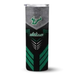 custom-south-florida-bulls-hexagon-honeycomb-green-black-skinny-tumbler-best-selling.webp