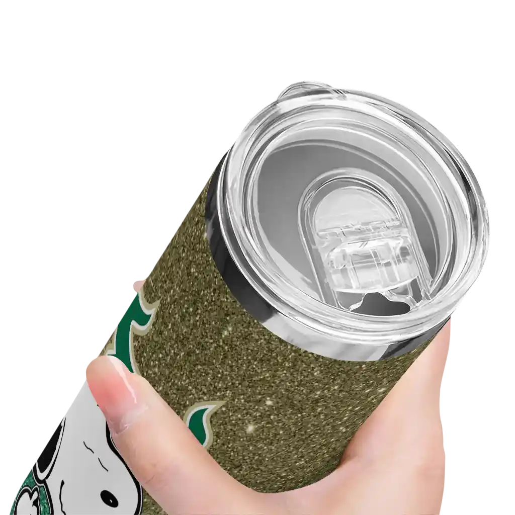 custom-south-florida-bulls-snoopy-attitude-green-skinny-tumbler-high-quality.webp