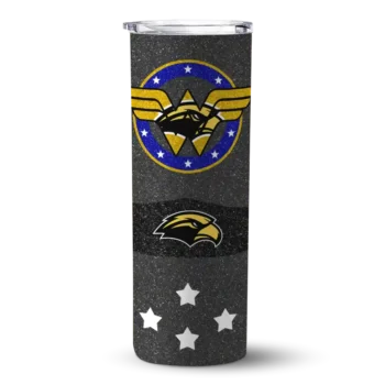 Custom Southern Miss Golden Eagles Star Cluster Black Skinny Tumbler