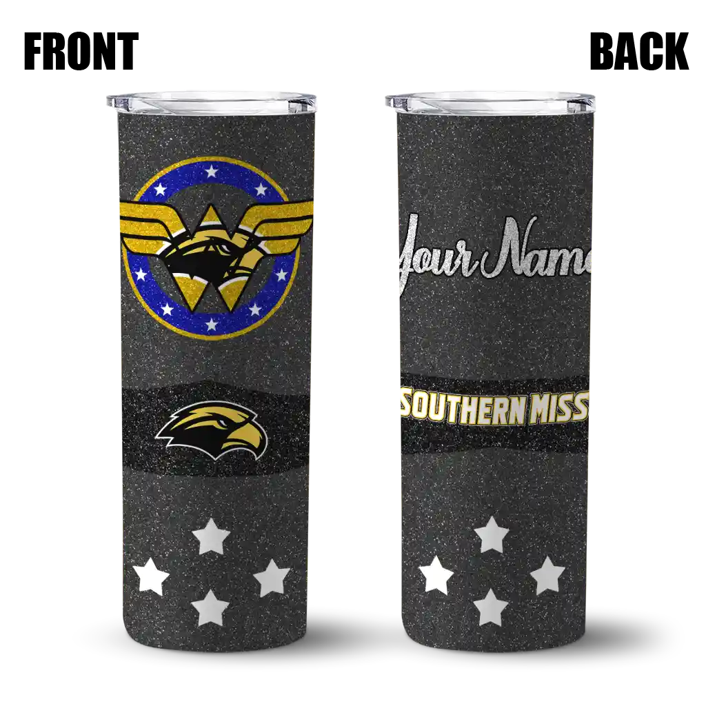 custom-southern-miss-golden-eagles-star-cluster-black-skinny-tumbler-fashion-forward.webp